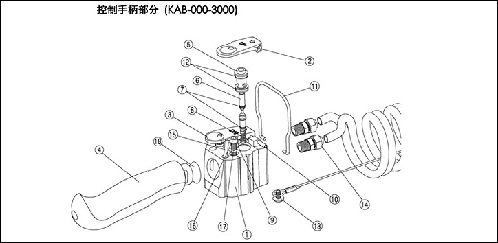 KHC气动平衡器控制手柄总成