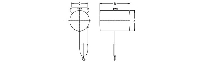 BH32010双绳气动平衡器结构尺寸图片