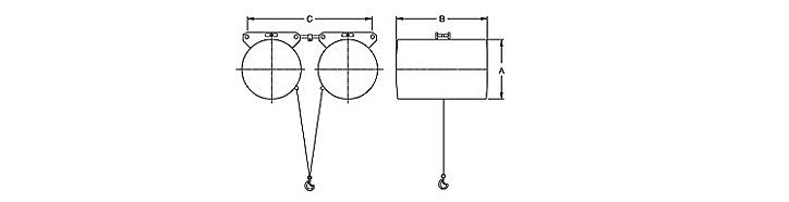 BH40030串联气动平衡器结构尺寸图片