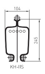 KH母线型轨道尺寸图