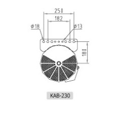 KAB-230型气动平衡器尺寸图