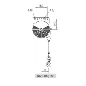 KAB-100气动平衡器尺寸图