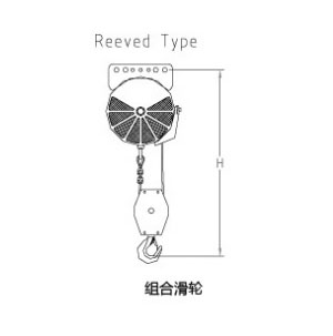 KAB-R200双绳气动平衡器尺寸图